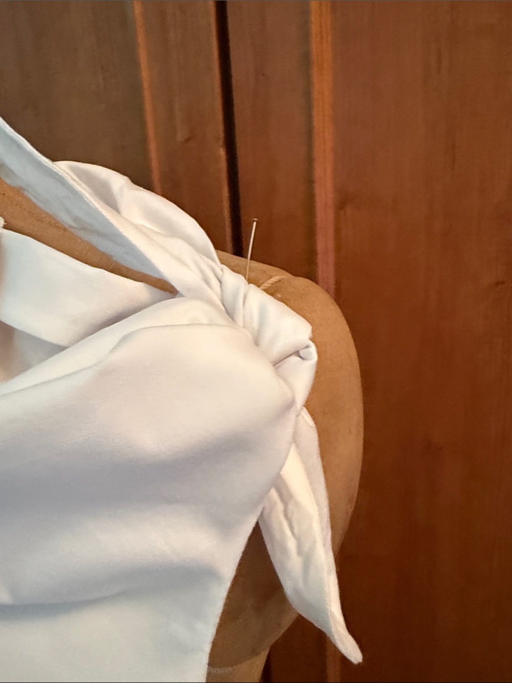 NWT STAUD Women’s Bellaria White Knotted Shoulder Cotton Top Sz 00 - Picture 10 of 10